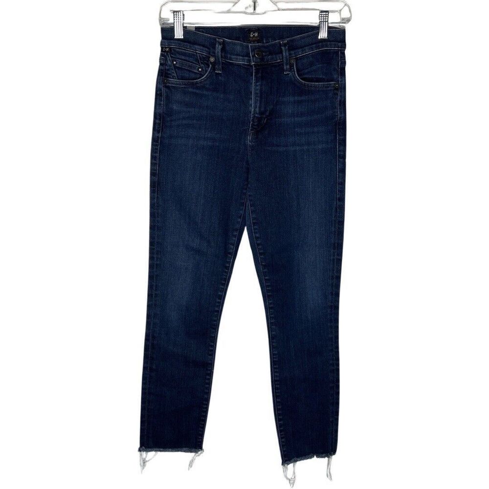 Citizens Of Humanity Jeans Womens 4 27" Blue Dark Wash Rocket High Rise Skinny
